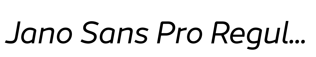 Jano Sans Pro Regular Italic